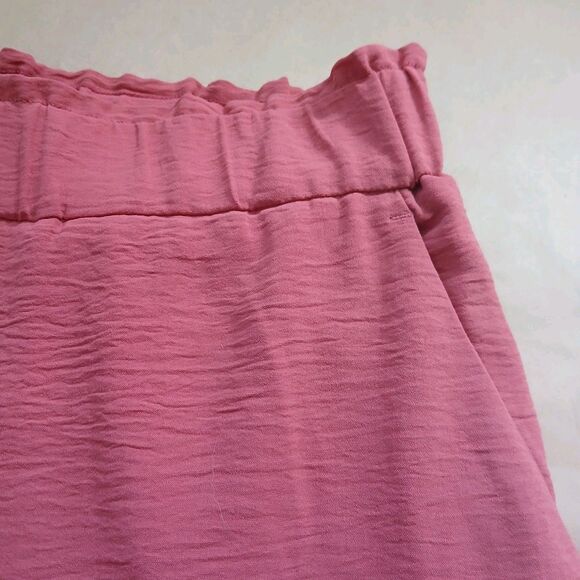 Hilary Radley Women's Crepe Pull-On Pants Size XL Coral Pink Wide Leg - Picture 7 of 10